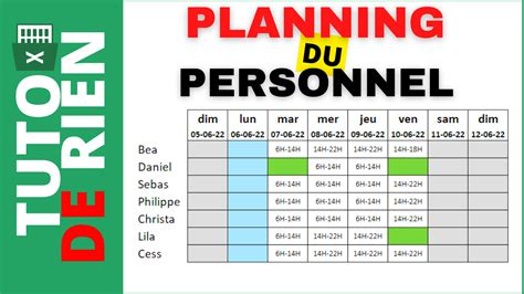 plan de semaine personnel.